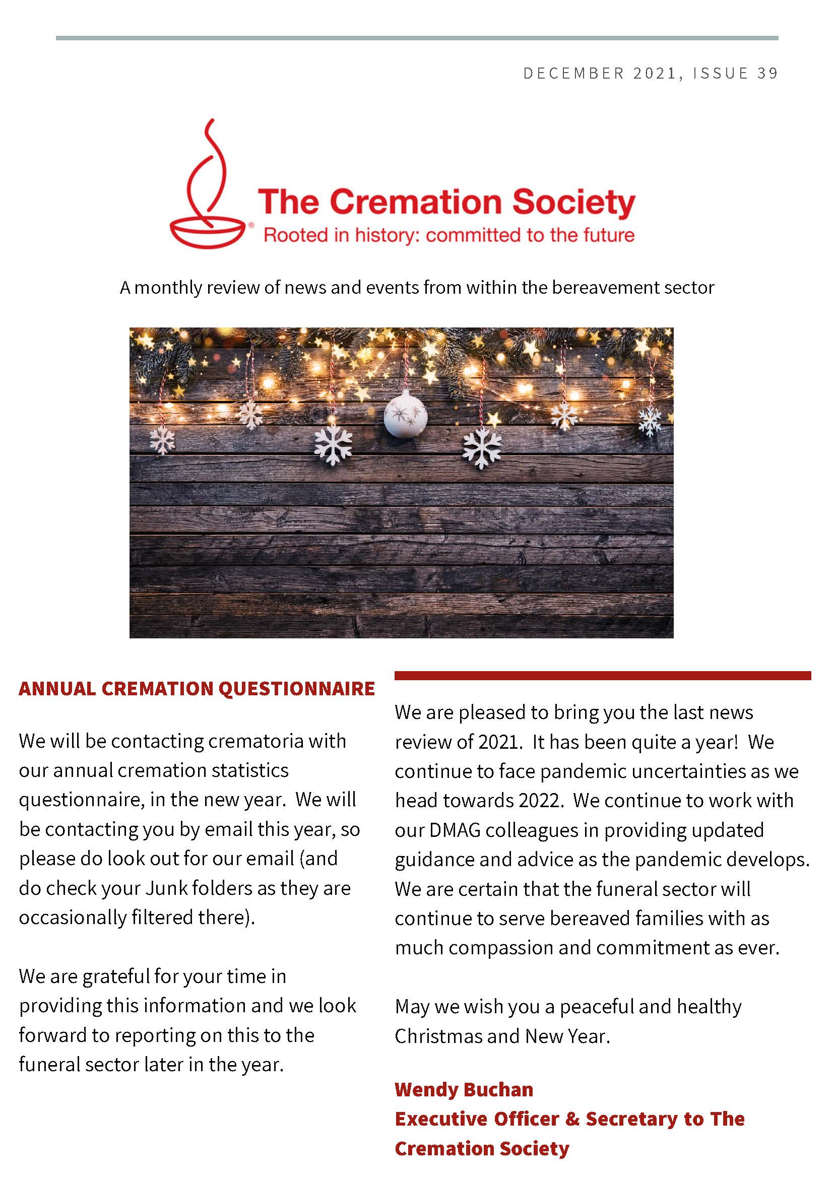 Cremation Society News Review - October 2021